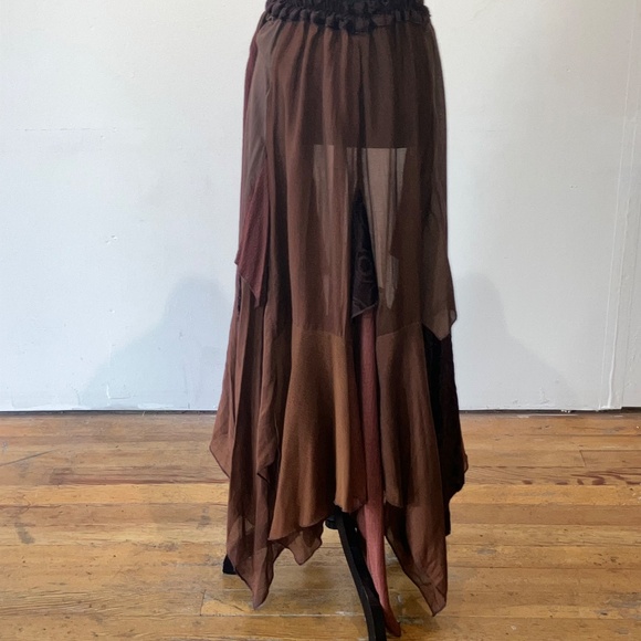 Vintage Italian Brown steam punk fair core Gothic skirt - Picture 3 of 8